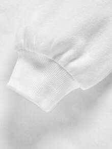 SHEIN Sudadera suave de punto con estampado de consola de juegos de dibujos animados minimalista para bebé niño, gruesa para otoño/invierno - Blanco - Ver 5