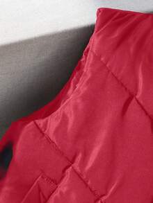 Sparklyn Chaleco acolchado con cuello alto versátil y casual para niñas preadolescentes, otoño/invierno - Burdeos - Ver 5