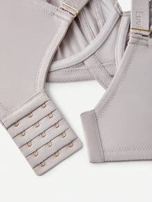 LUVLETTE 加大码无衬垫全包覆侧支撑网纱透气基础款舒适显瘦文胸