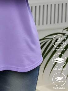 EMERY ROSE Áo thun tay dài cổ tròn in họa tiết gradient thoải mái cho nữ mùa thu - Nhiều màu - Xem 3