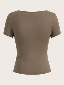 SHEIN EZwear 3 Stücke Damen Kurzarm Crop Top Lässig Passform T-Shirts, geeignet für den Sommer