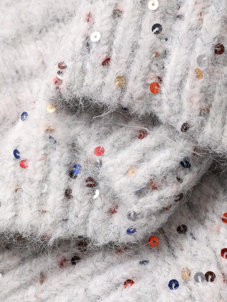 Women's Casual Sequin Embellished Sweater, Autumn/Winter