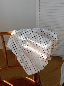 Comfortcana Plus Size Polka Dot Ruffle Shorts: Cute And Casual Summer Style - Apricot - View 3