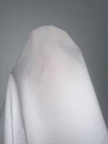 PalaceNights 优雅纯色蕾丝褶皱睡裙，适合秋冬季节穿着。 - 白色 - 查看 7