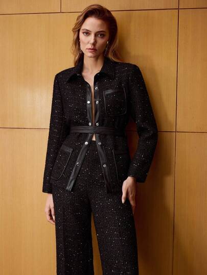 MOTF PREMIUM 女士优雅通勤亮片夹克