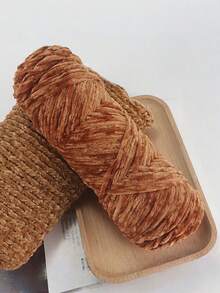 Cirelle Sợi Chenille dùng để đan, Sợi len móc tự làm dày dặn dùng để đan khăn quàng cổ - Nhiều màu - Xem 12