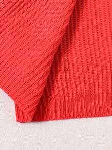 Tween Girl Casual Solid Color Long Sleeve Cardigan - Burnt Orange - View 7