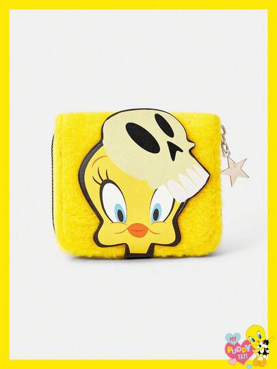 LOONEY TUNES X SHEIN A Yellow Plush Fashionable Cute Portable Change Purse