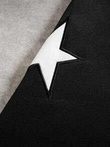 PAVTROS 男士秋冬保暖连帽拉链衫，星形印花，带口袋，休闲长袖上衣 - 黑色 - 查看 4