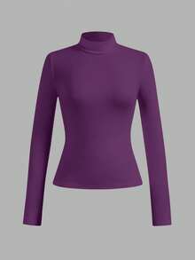 SHEIN Essnce 4 Stücke/Set lässiger einfarbiger vielseitiger Slim Fit Rollkragenpullover für Damen, Herbst/Winter