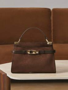 SHECARRY Women's Fashion Versatile Casual Minimalist Shoulder Bag Handbag, Best Mother's Day Gifts Women, Business Casual Woman Bag Perfect For Office Business And Work , Mum Gifts - 巧克力棕 - 查看 2