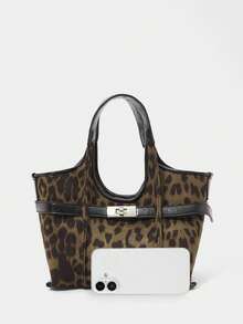 SHECARRY Women's Casual Handbag, Simple & Fashionable For Everyday Use - Dark Green - View 4