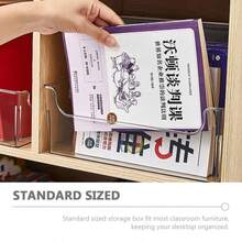 Clear Book Storage Bins For Organizing Books And Supplies Transparent Standard For Classroom And Home Shelf Organization - Single Piece - View 3