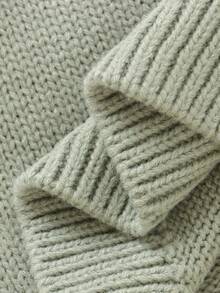 SHEIN Vintaside Kids 1pc Baby Girl Casual Sweater, Duck Embroidery, Long Sleeve Pullover Top, Can Be Worn Layered Or Standalone Baby Knitwear Sweater , Fall Winter - Green - View 7