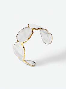 Opalesca Bracelets pour femmes, tenues, vieux argent, accessoires de mariage/mariée, Fairycore/Fée, perle, métallique/texture, automne/hiver, élégant, pour maman/femme/fille/mère, premium, vintage, superposé - Blanc K - Voir 4