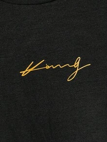 HIMLAND Men Letter Graphic Colourblock Tee - Mustard Yellow - View 3