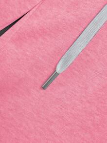 Manfinity EMRG 男士街头，Ins 搭配高街嘻哈二合一腰带小印花图案腰带小英文标志宽松灰色运动裤，1 条直腿，适合所有季节搭配，适合日常搭配滑板嘻哈，男友老公礼物，街头服饰，Y2K - 粉色 - 查看 5