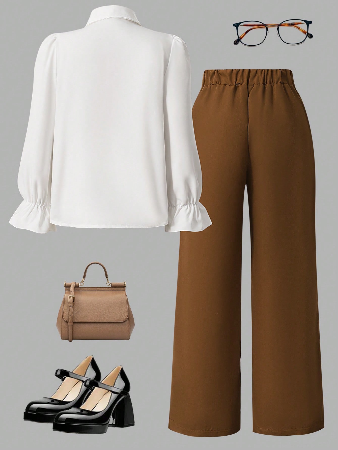 SHEIN مجموعة من قطعتين للبنات تتكون من ملابس علوية...