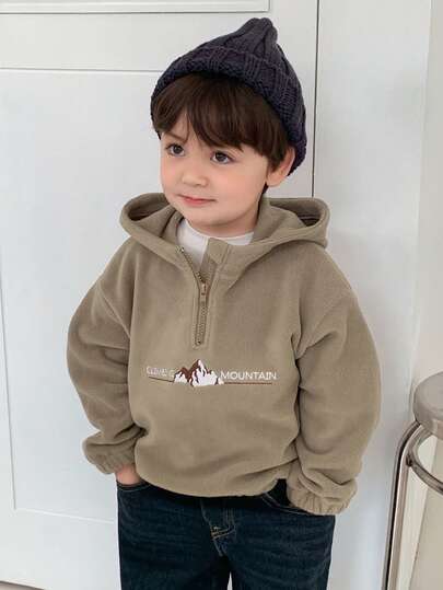 DAZY 男婴山峰字母印花长袖休闲卫衣，秋冬款
