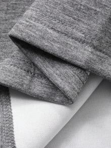 Dazy Plus Quần short Bermuda nữ cạp chun rộng rãi, dây rút, phong cách đường phố, thể thao, cỡ lớn - Xám - Xem 8