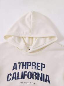 JNSQ Tween Girls 2pcs Set, Loose Crew Neck Graphic Letter Print Sweatshirt Top Paired With Slim Flare Pants, Suitable For Autumn, Winter Daily Wear, Outdoor Activities, Vacation, Streetwear, Party And Casual - Multicolor - View 8