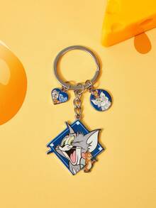 TOM & JERRY X SHEIN A Stylish Redhead Boy Keychain - Blue and White - View 1
