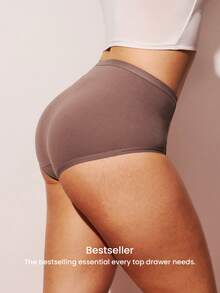 LUVLETTE 3条装纯棉高腰女士内裤套装 - 彩色 - 查看 7