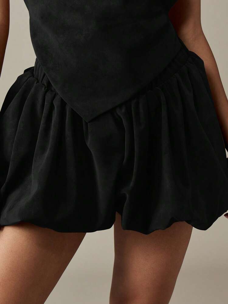 MISSGUIDED Halter Neck Two Piece Coord Set With Ruffle Hem And Open Back Detail