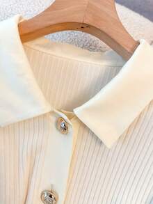 Franclia 女士优雅知性长袖开衫和裤子两件套，秋冬时尚 - 酒紅色 - 查看 4