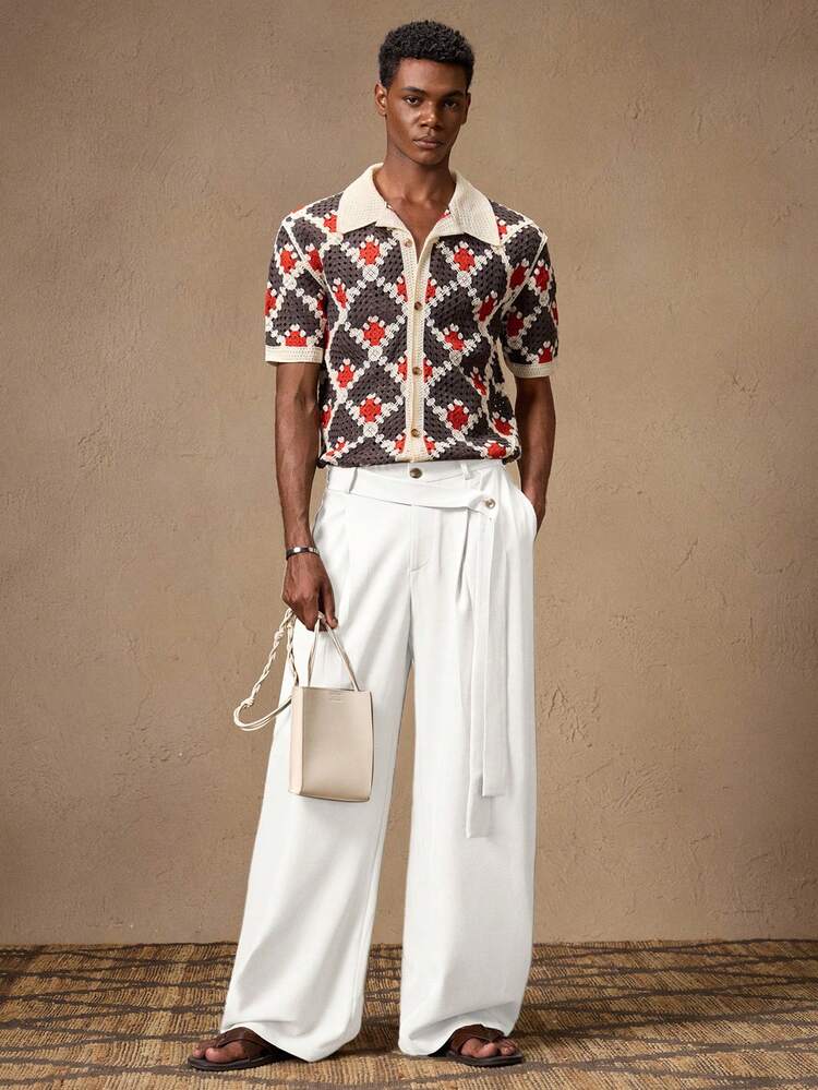Pantalon chino droit à taille élastique ample pour hommes, convient pour l'été, les vacances, le port quotidien, les fêtes, les assortiments de couple, cadeau pour hommes