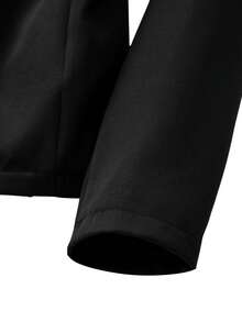 GlowEve CURVE Damen Bluse in Große Größen mit langen Ärmeln und Unifarbe, vielseitig modisch für den Berufsalltag geeignet, passend für Herbst/Winter, Business-Outfit - Schwarz - Übersicht 5