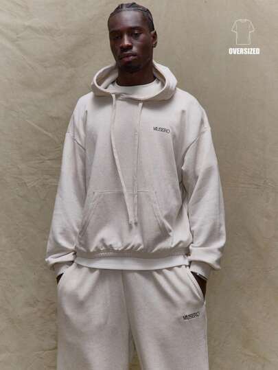 Musero 男士宽松连帽基础款品牌胸前刺绣口袋卫衣 秋冬春夏胶囊系列