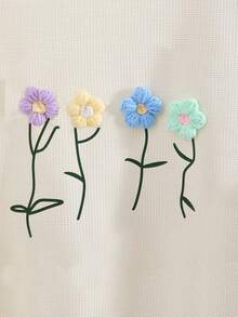 2 件套青少年女孩宽松休闲优雅设计圆领长袖 V 形褶边下摆上衣和直筒褶边牛仔裤休闲装，适合所有季节 - 米色 - 查看 4