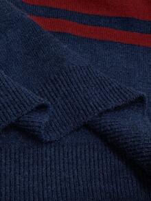 Manfinity EZcore pull décontracté à col rond, manches longues, avec imprimé rayures et blocs de couleurs, pour l'automne/l'hiver pour hommes