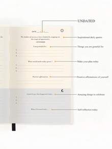 The Gratitude Journal : 5 Minute Journal - Record Five Minutes A Day For More Affirmation & Reflection,Optimism,Positivity,Happiness,A Simple Undated Hardcover Five Minute Guide Daily - 米色 - 查看 6