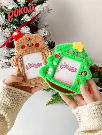 Soporte para tarjetas de la serie navideña linda - Funda para exhibir fotos instantáneas de estudiantes de 3 pulgadas, protector de tarjetas coleccionables de celebridades