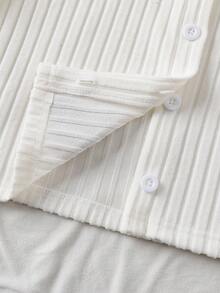 2pcs/Set Girls Red Heart Embroidery Cardigan & Dress, Fashionable European Style, Spring/Autumn - Red and White - View 7