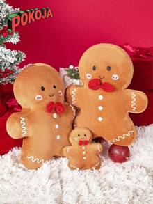 圣诞姜饼毛绒玩具 - 柔软的垫子状身体，轻巧的节日装饰和圣诞树礼物，饼干派对装饰 - 可爱的姜饼人娃娃，圣诞节姜饼装饰，节日家居装饰 - 彩色 - 查看 8