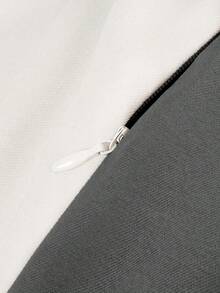 GlowEve CURVE 大码优雅色块设计经典商务通勤裙（Woe Is Me Vibes）（星期三美学） - 灰色 - 查看 7