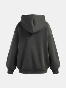 Girlism 少女休闲字母图案口袋连帽衫和喇叭裤套装，秋季 - 彩色 - 查看 10