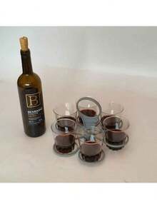 1个可折叠旋转便携式派对酒杯/咖啡杯塑料支架，可容纳6个杯子，创意饮料托架 - 彩色 - 查看 2