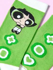 THE POWERPUFF GIRLS X SHEIN Women Crew Socks - Multicolor - View 2