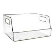 Clear Book Storage Bins For Organizing Books And Supplies Transparent Standard For Classroom And Home Shelf Organization - Single Piece - View 1