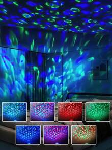 1 pieza Luz de ambiente de cielo estrellado, Luz de escenario LED (alimentada por USB) Luz de ambiente, Lámpara decorativa creativa para el hogar, Para uso en interiores en dormitorio, sala de estar, sala de juegos, luz nocturna para decoración de festivales y fiestas, Decoración para el hogar, KTV, bodas y celebraciones de festivales - Negro - Ver 2