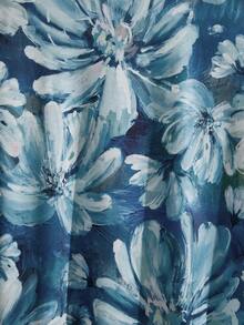 EMERY ROSE Women's Versatile Elegant Fitted Artistic Floral Print Casual Minimalist Round Neck Short Sleeve Loose T-Shirt - Multicolor - View 5