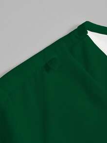 PopScrub 圣诞元素格子卡通印花V领短袖口袋护士服套装女士 - 彩色 - 查看 4