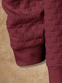 HIMLAND Men Letter Patched Detail Sweatshirt, For Fall, Long Sleeve Top