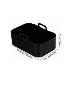 1 Piece Air Fryer Silicone Gasket Rectangular Air Fryer Silicone Baking Tray Reusable Replacement Basket Accessory | Non-Stick | Easy To Clean | Food Safety