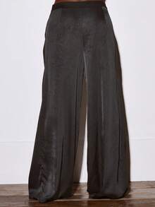 MUSERA Drapowana spódnica do ziemi, prosta nogawka, spodnie garniturowe, okazja, wieczorne wyjście, jesień, zima, jesień, seksowna, elegancka, słodka, impreza, nowy rok