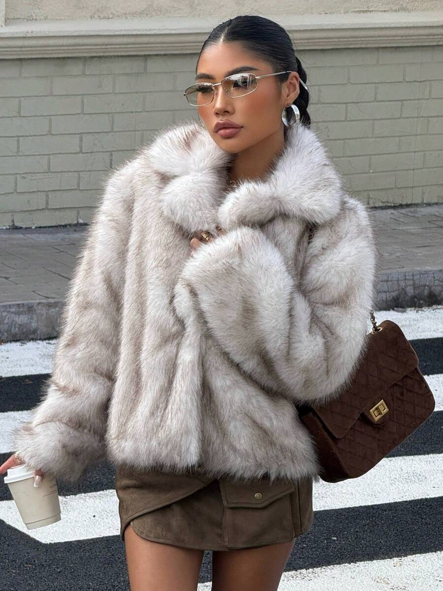 Muchica 秋冬蓬松领短款夹克